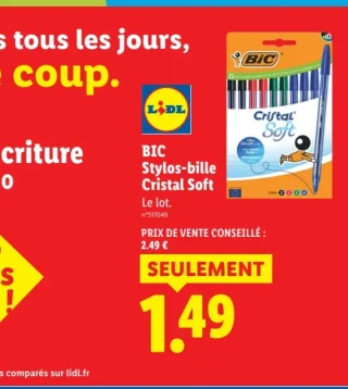 BIC Stylos-bille Cristal Soft