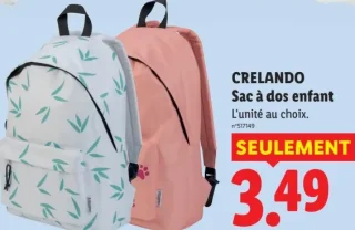 CRELANDO Sac à dos enfant