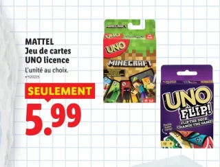 Mattel Jeu de cartes UNO licence