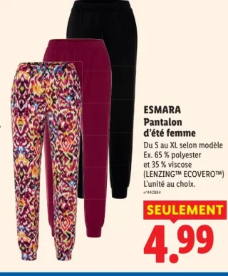 ESMARA Pantalon d'été femme