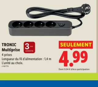 TRONIC Multiprise 4 prises