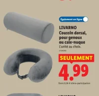 LIVARNO Coussin dorsal, pour genoux ou cale-nuque