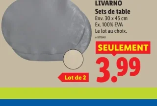 LIVARNO Sets de table