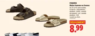 Mules homme ou femme ESMARA