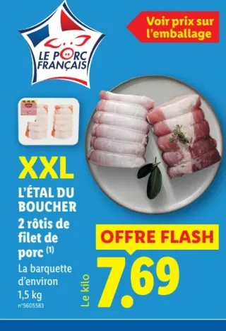 L'Étal du Boucher 2 rôtis de filet de porc XXL