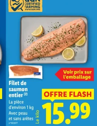 Filet de saumon entier