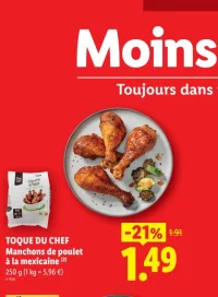 TOQUE DU CHEF Manchons de poulet à la mexicaine