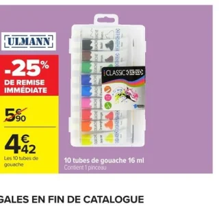 10 tubes de gouache