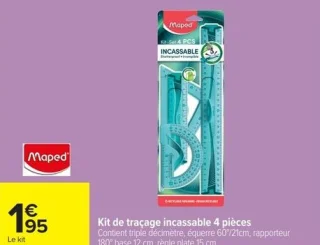 Kit de traçage incassable 4 pièces Maped