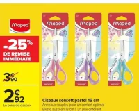Ciseaux sensoft pastel 16 cm Maped