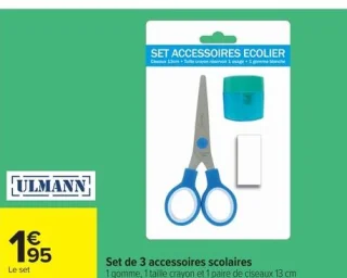 Set de 3 accessoires scolaires Ulmann