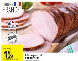 Rôti de porc cuit CARREFOUR