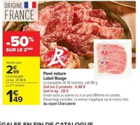 Pavé nature Label Rouge