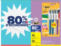 4 stylos-bille 4 couleurs BIC