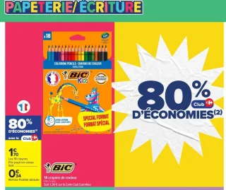 18 crayons de couleur BIC Kids Evolution
