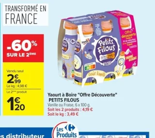 Yaourt à Boire "Offre Découverte" PETITS FILOUS