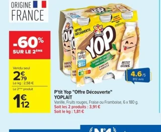 P'tit Yop "Offre Découverte" YOPLAIT
