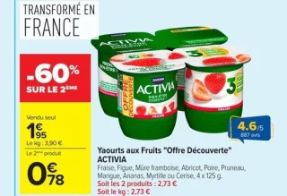 Yaourts aux fruits ACTIVIA