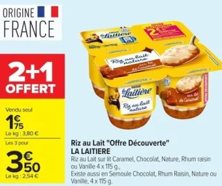 Riz au Lait "Offre Découverte" LA LAITIÈRE