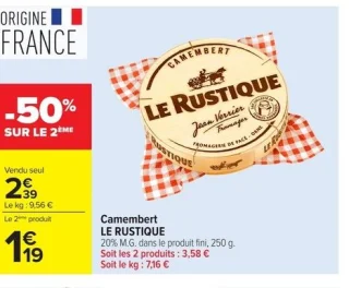 Camembert LE RUSTIQUE