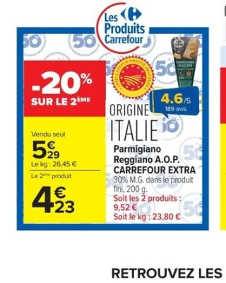 Parmigiano Reggiano A.O.P. CARREFOUR EXTRA