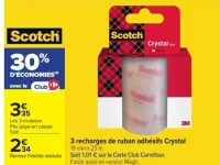 3 recharges de ruban adhésifs Crystal Scotch