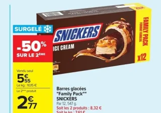 Barres glacées "Family Pack" SNICKERS