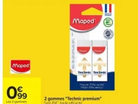 2 gommes "Technic premium" Maped