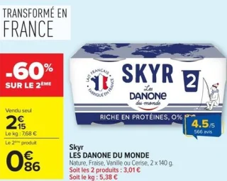Skyr Les Danone du Monde