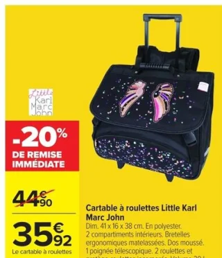 Cartable à roulettes Little Karl Marc John