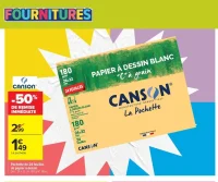 Pochette de 24 feuilles de papier à dessin Canson