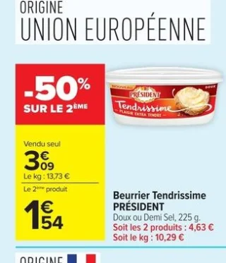 Beurrier Tendrissime PRÉSIDENT