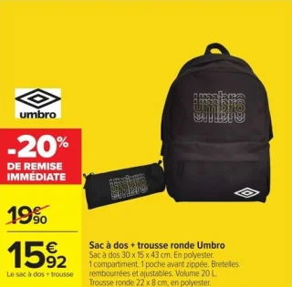 Sac à dos + trousse ronde Umbro