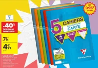 Lot de 5 cahiers couverture carte Clairefontaine
