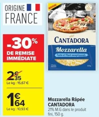 Mozzarella Râpée Cantadora