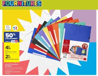 Lot de 10 chemises à élastiques Exacompta