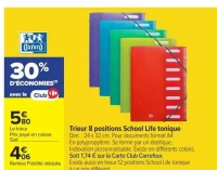 Trieur 8 positions School Life tonique Oxford