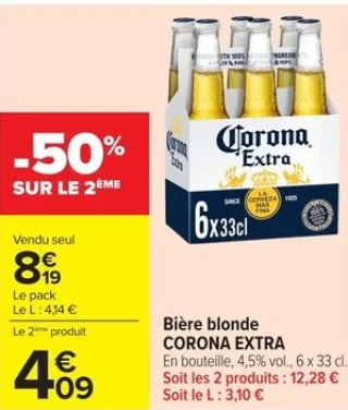 Bière blonde CORONA EXTRA