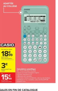 Calculatrice scientifique Casio FX-92 SPECIALE COLLEGE