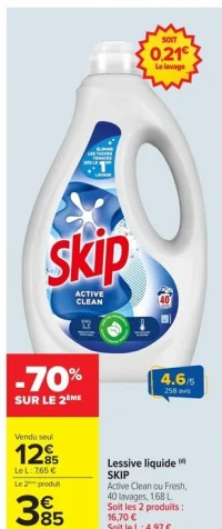 SKIP Lessive liquide Active Clean ou Fresh
