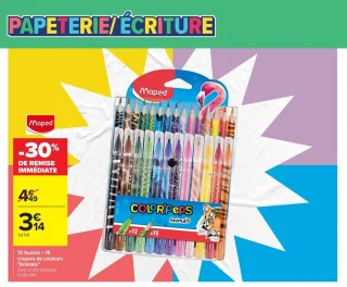 Maped Color'Peps Animals 12 feutres + 15 crayons de couleurs