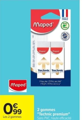 2 gommes "Technic premium" Maped