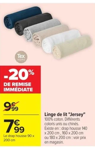 Linge de lit Jersey Tex Home
