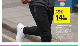 Pantalon jogger tech homme Tex