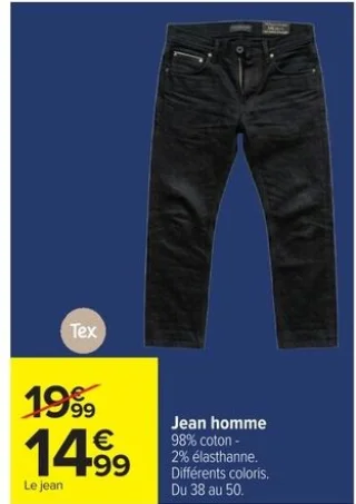 Jean homme Tex