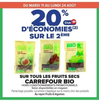 Fruits secs Carrefour Bio