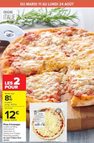 Pizza 4 fromages
