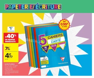 Clairefontaine Lot de 5 cahiers