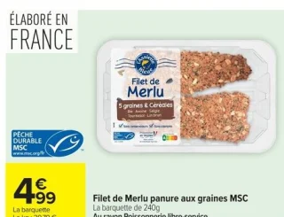 Filet de Merlu panure aux graines MSC