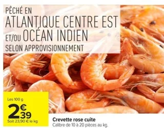 Crevette rose cuite